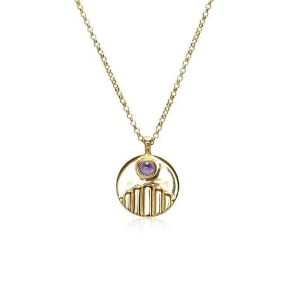 ZALESKA Gold Amethyst "Desert Sunrise" Necklace
